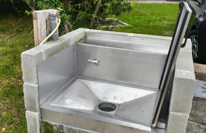 Motorhome camper van elsan point chemical toilet emptying disposal