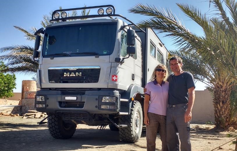 A Man Expedition Vehicle in Morocco