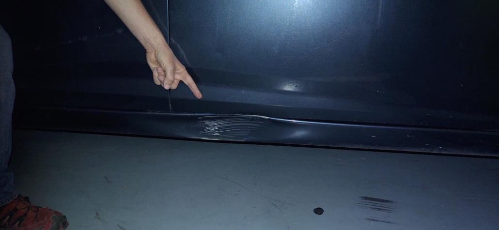 A wee bit damage when we picked up our hire car which wasn't recorded on their paperwork