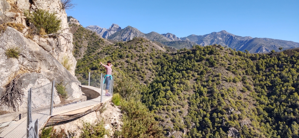 Enjoying the sun and tranquility of the acequia near Frigiliana