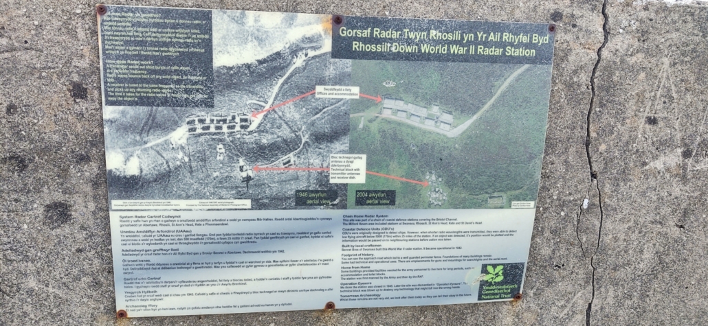 Rhossili Radar Station WW2 Information Board