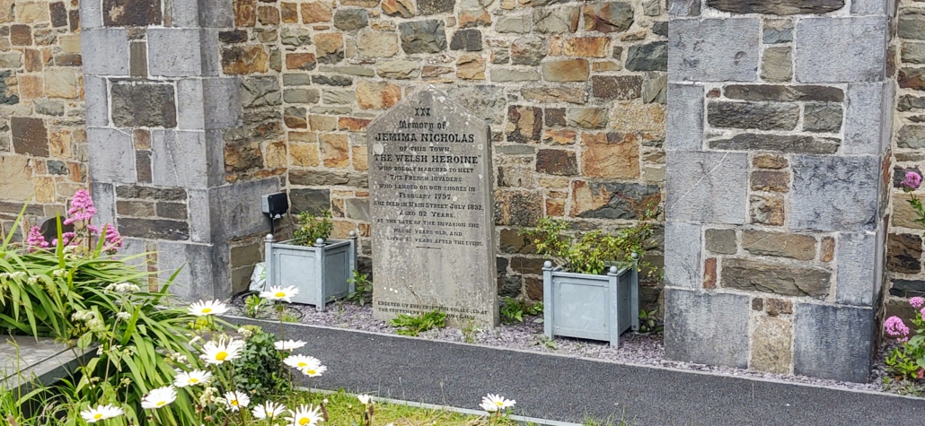 Jemima Nicholas memorial in Fishguard churchyard