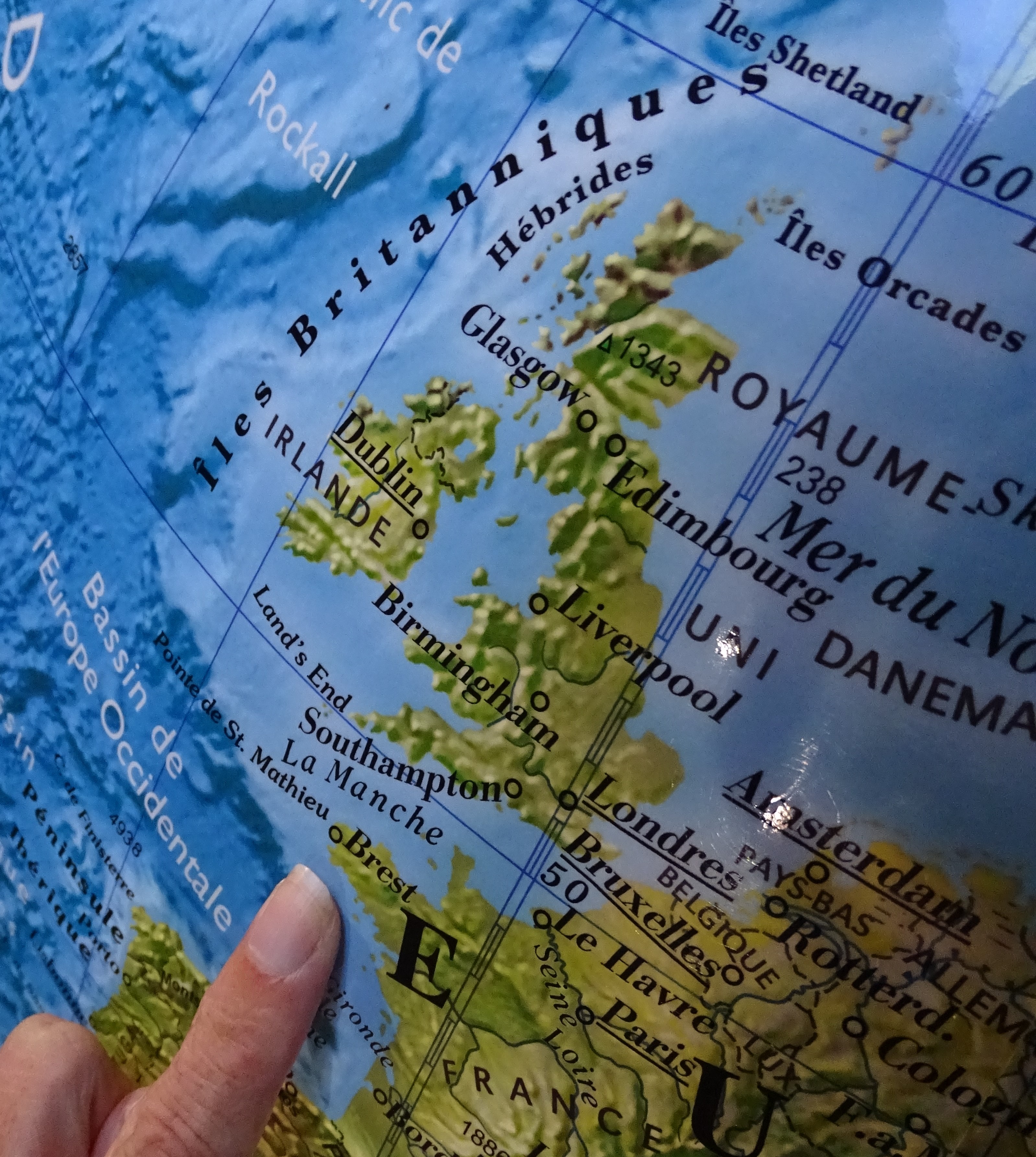 Brest on the map, to the far north-west of France