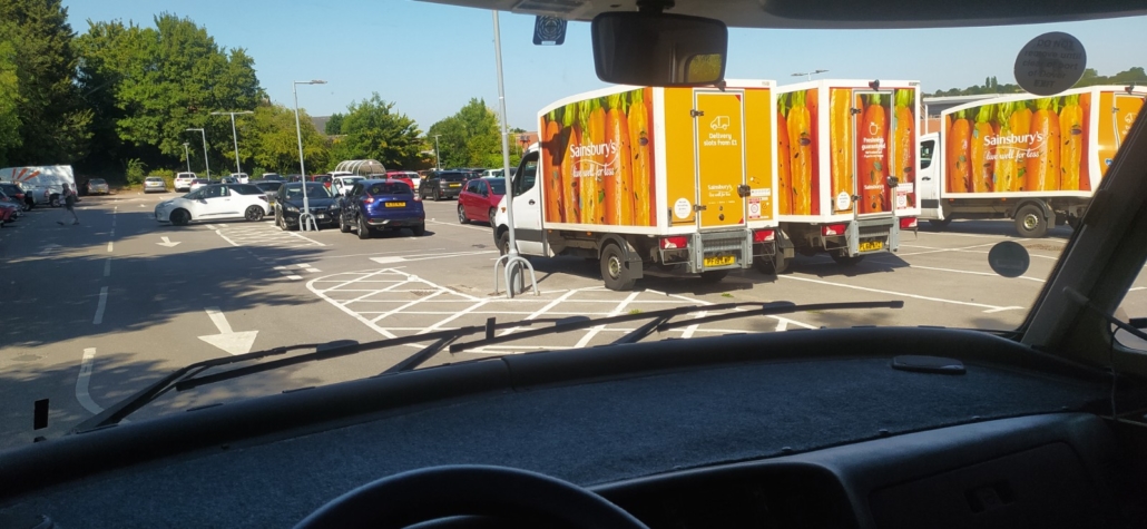 Motorhome Sainsbury Car park