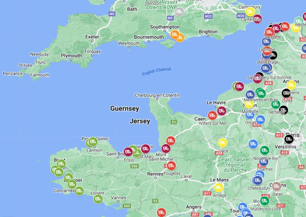 tour of Brittany map