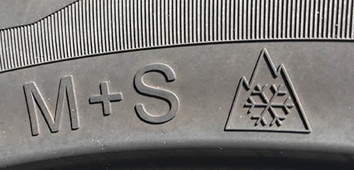 The M+S and 3PMSF Marks on a Tyre Sidewall