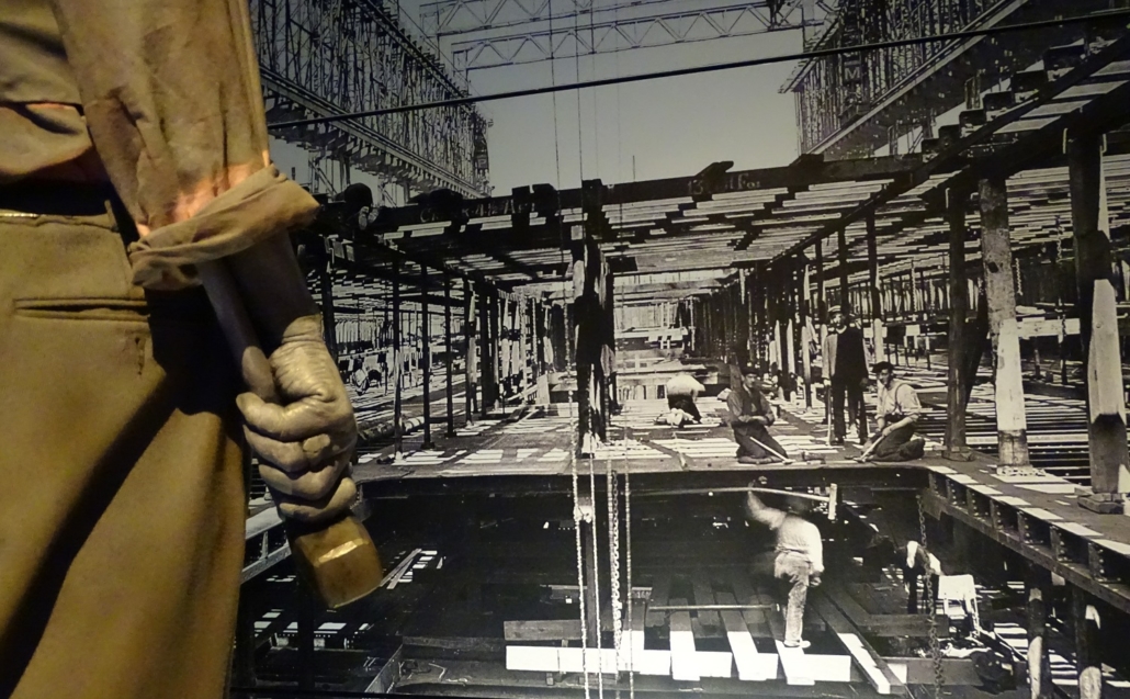 The Titanic being built 