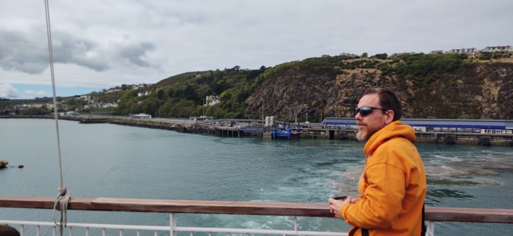 Stood on deck watching Fishguard and the rest of Britain retreat into the distance