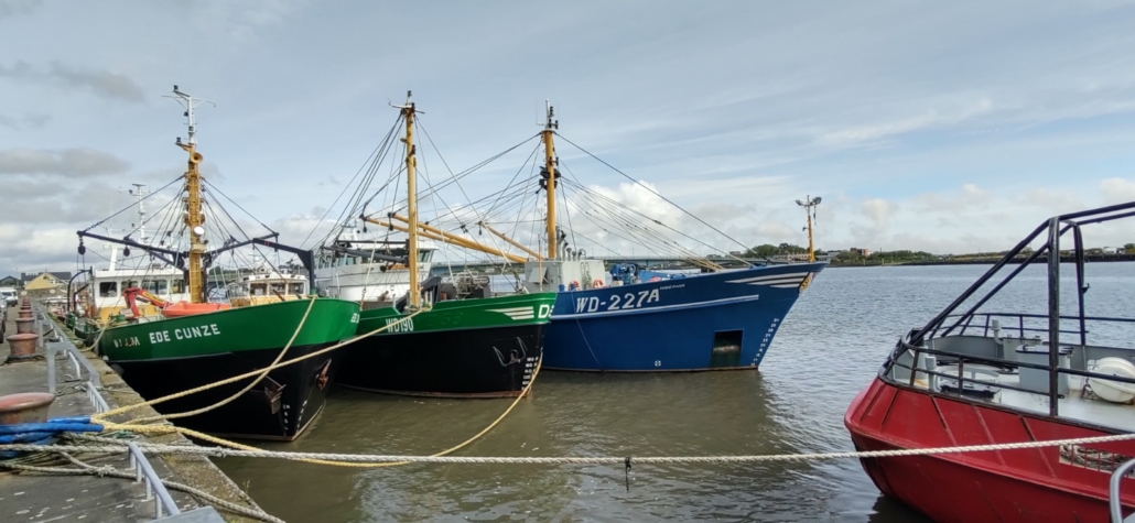 Fishing boats on the quayside at Wexford