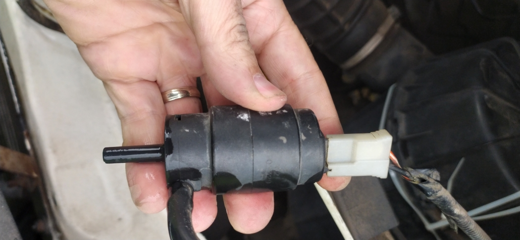 Our motorhome's windscreen jet water pump