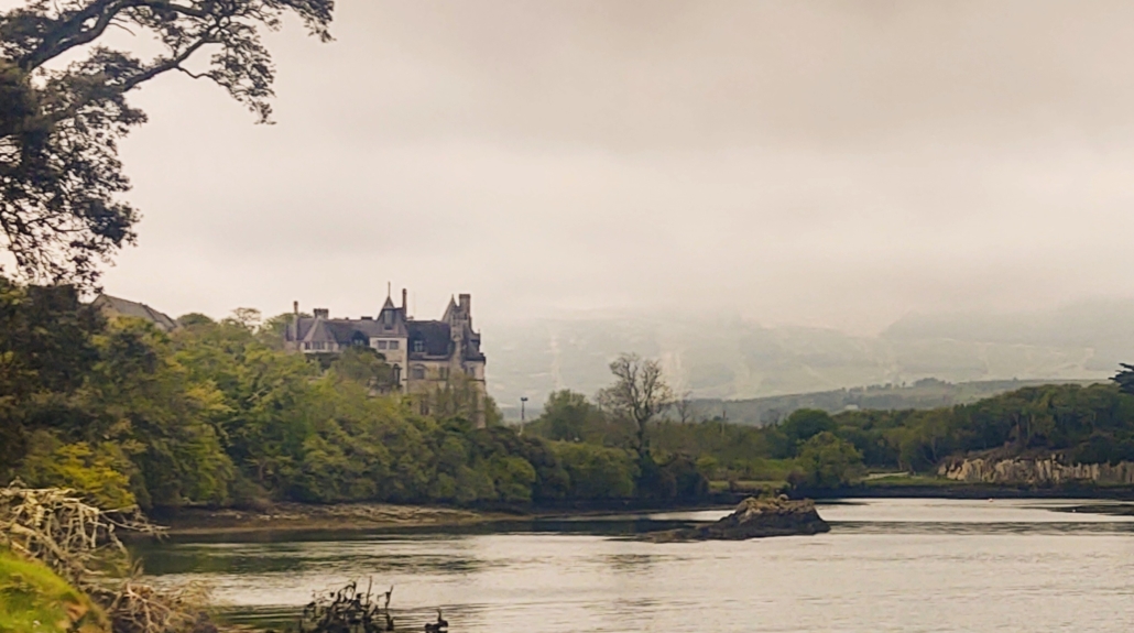 The romantic scene of Puxley Mansion near Castletownbere