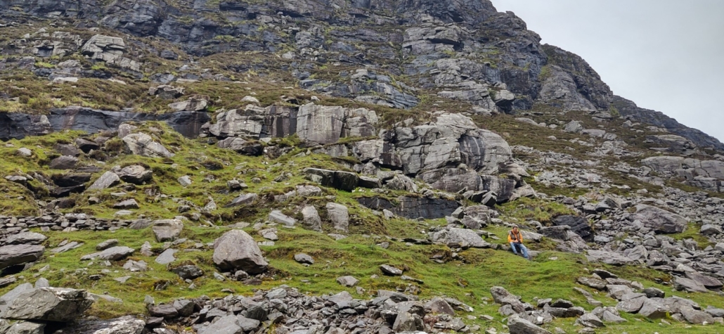 Rocks mountain valley glacial gap dunloe