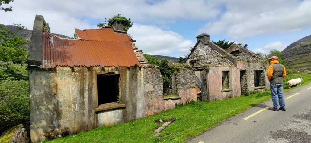 Fire-damaged do-er upper on the Gap of Dunloe