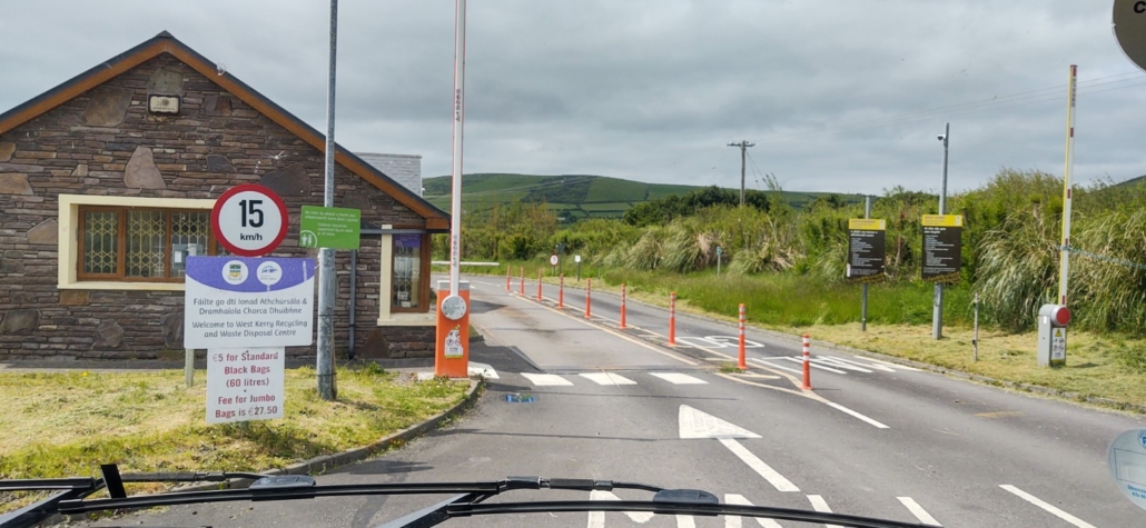Recycling centre on Dingle Peninsula