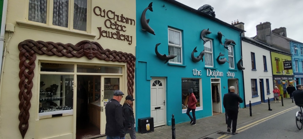 Colourful shops, pubs and houses in Dingle Town