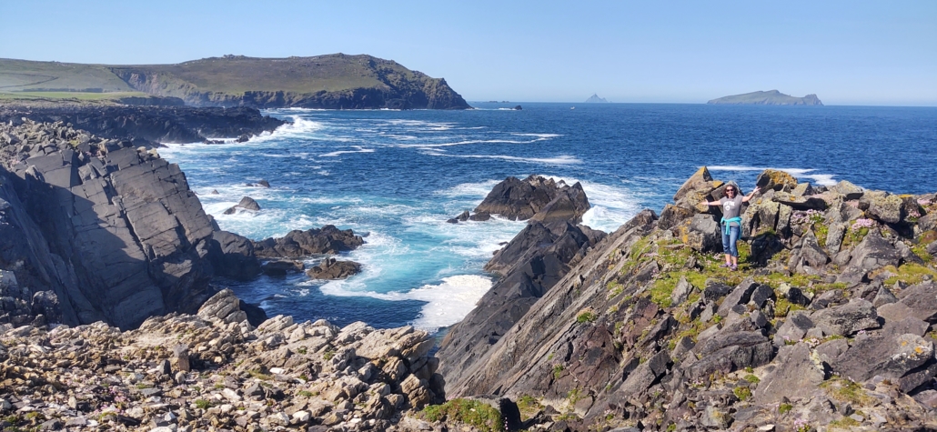 Rocky coastline sea view in Ireland