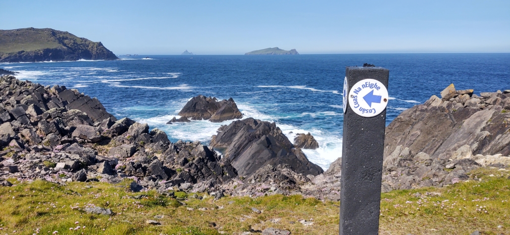 Rocky coastline sea view in Ireland