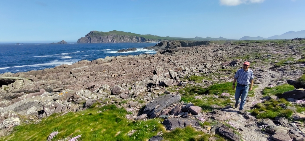 Rocky coastline sea view in Ireland