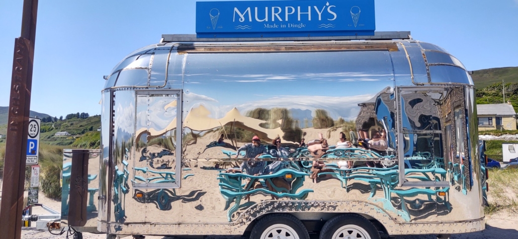 The Airstream ice cream wagon at Inch Beach was closed
