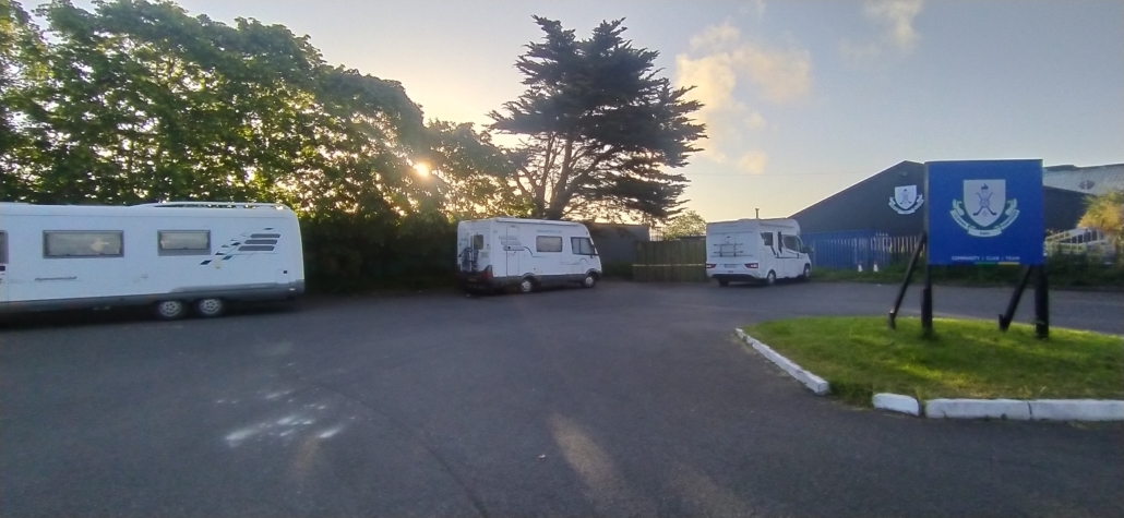 Free overnight motorhome parking outside a GAA club in Dublin 