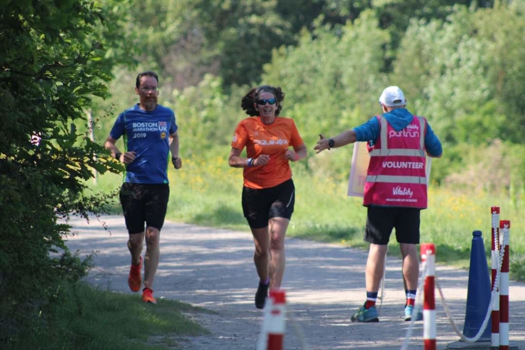 Finishing the Shipley Country Park Parkrun