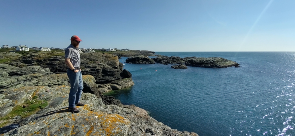 Enjoying the sunlight on the Wales Coastal Path in Anglesey