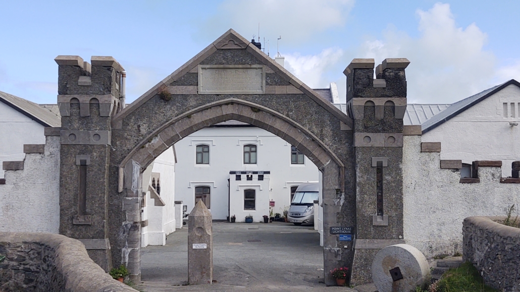 A motorhome in the grounds of Point Llynas Lighthouse, Anglesey