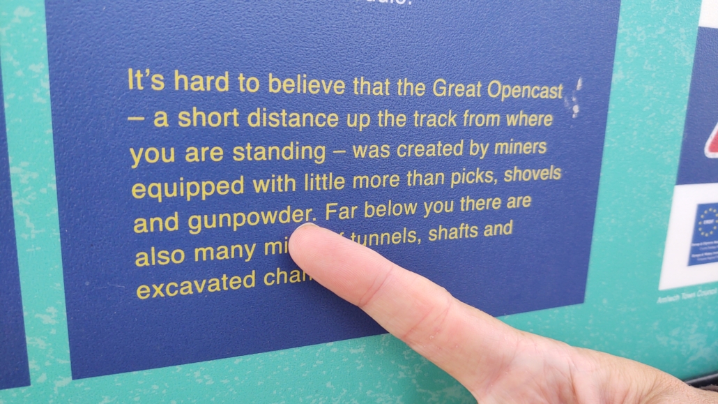 Gunpowder sign at Parys Mountain, Coppermile Trail, Angelsey