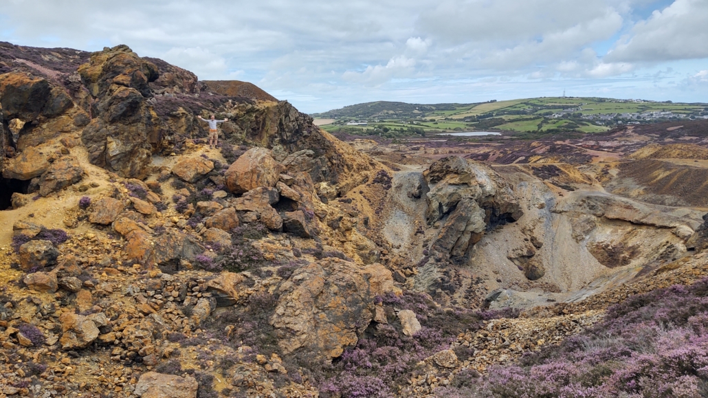 Copper mountain opencast giant hole in the ground at Parys Mountain