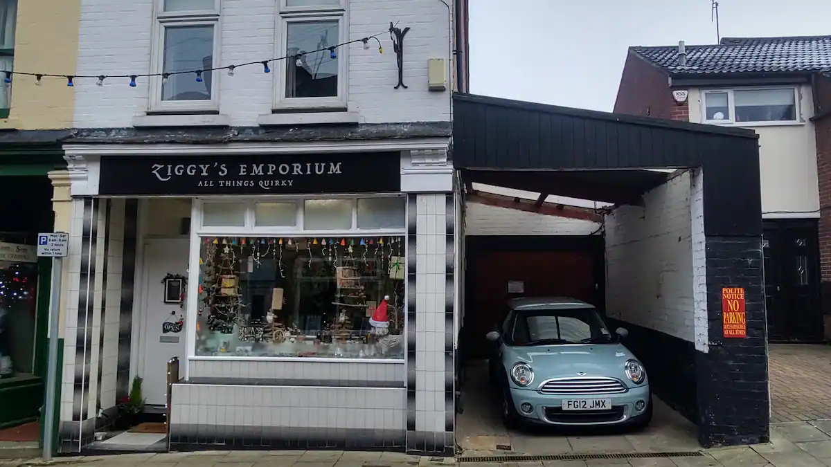 The shop located outside The Kimberley Hideaway on James Street, AirBnB Nottingham