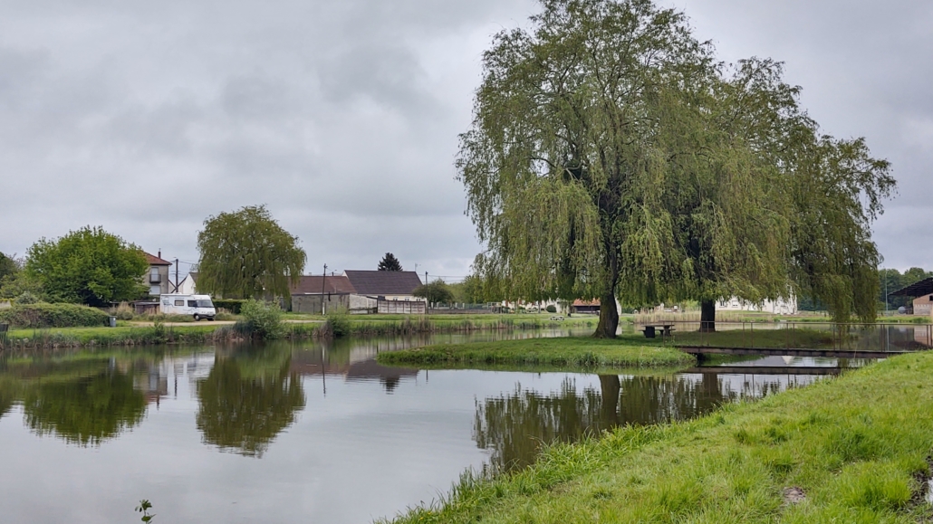 The free motorhome aire at Corbeny south of Laon, France