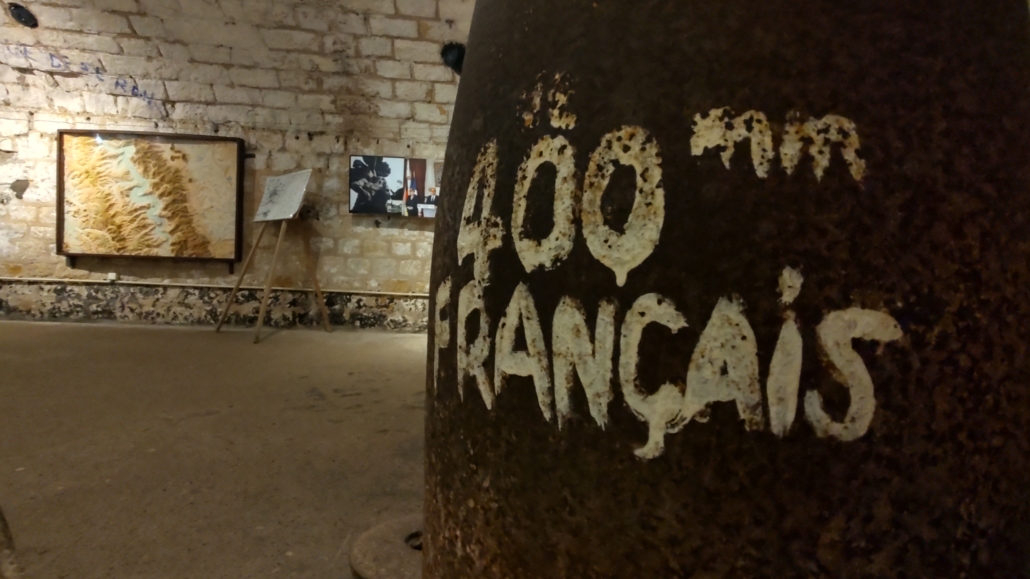400mm WW1 French shell casing in the Douaumont Fort, Battle of Verdun