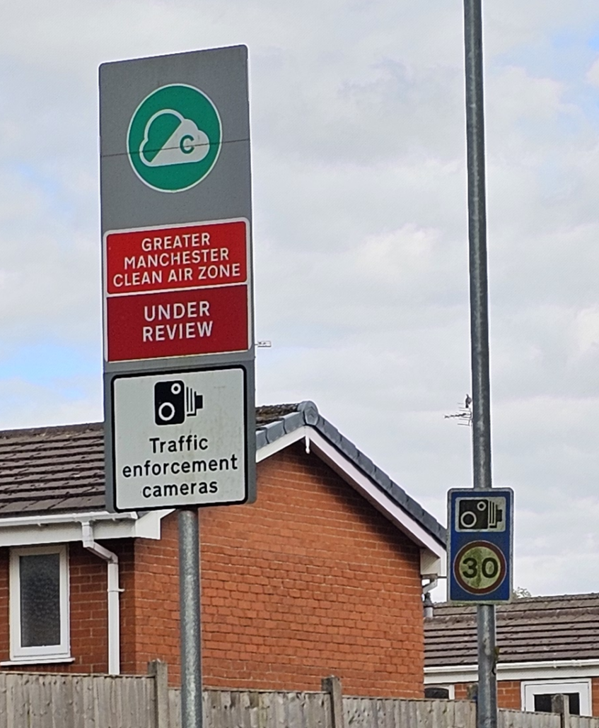 Greater Manchester Clean Air Zone sign