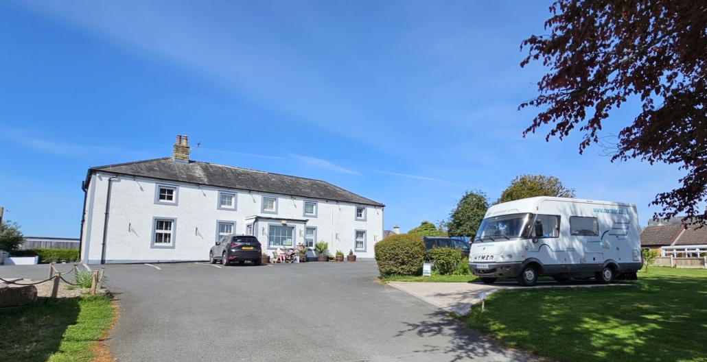 Surrone House motorhome aire in Gretna, just over the border from England