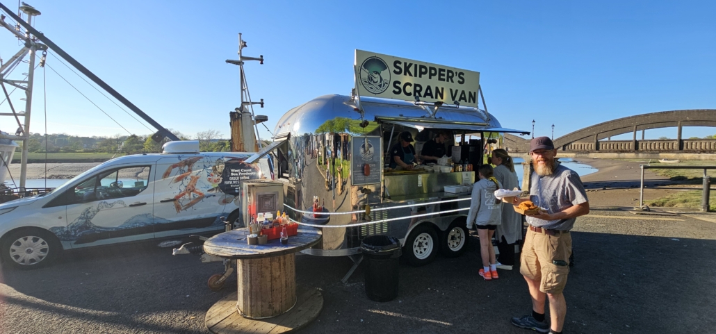 Skipper's quayside Scran Van in Kirkcudbright, Scotland.