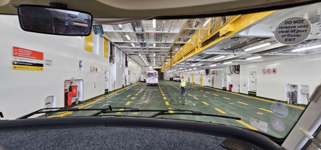Boarding a motorhome ferry to Arran