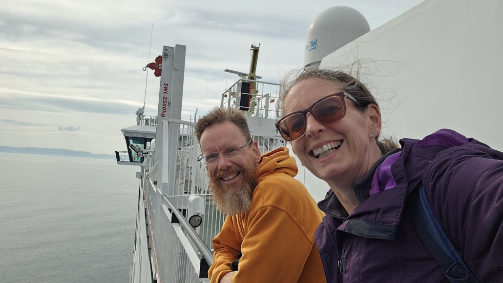 Onboard the Glen Sannox ferry to the Isle of Arran