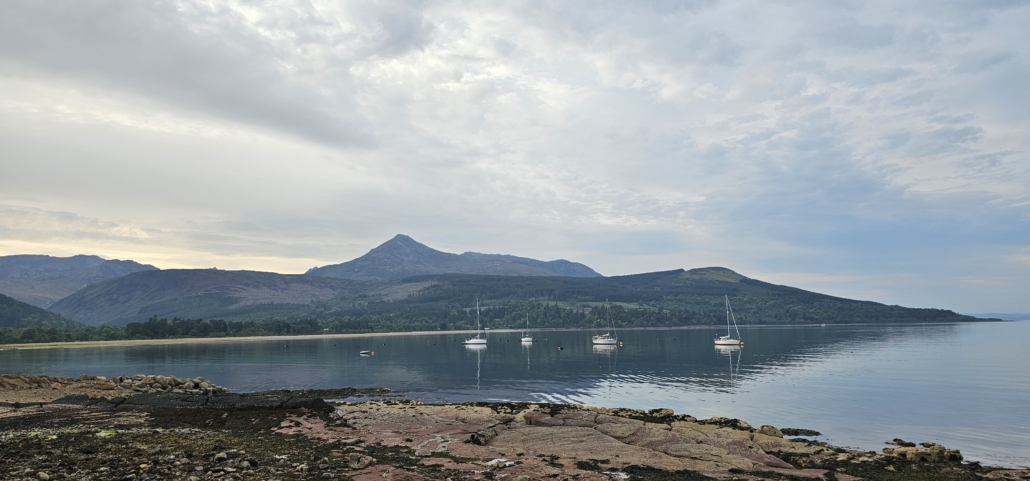Yachts in the bay at Brodick