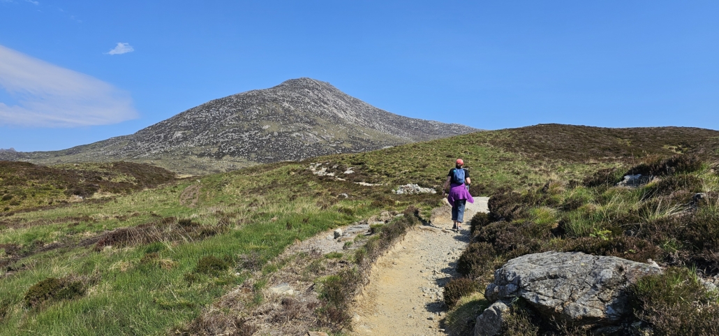 Hiking up Goatfell, the highest mountain on Arran