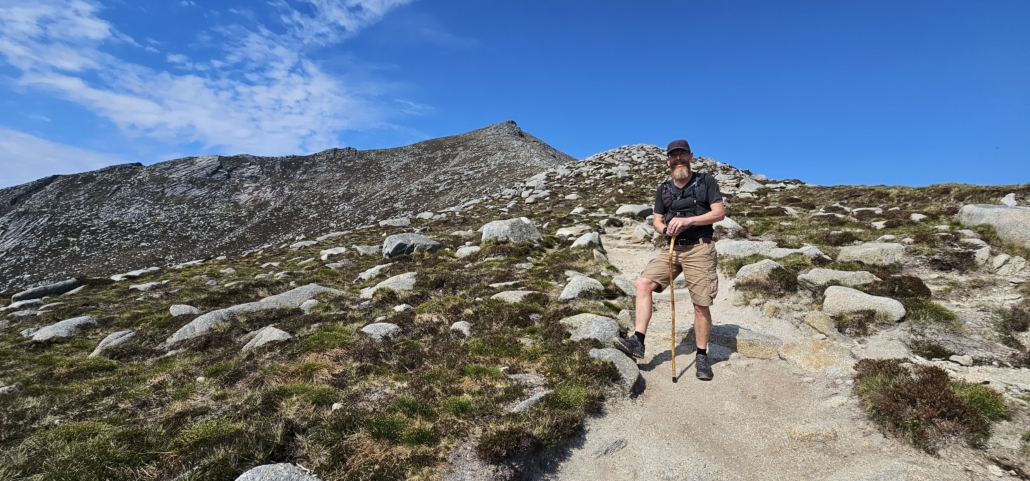 Hiking up Goatfell, the highest mountain on Arran