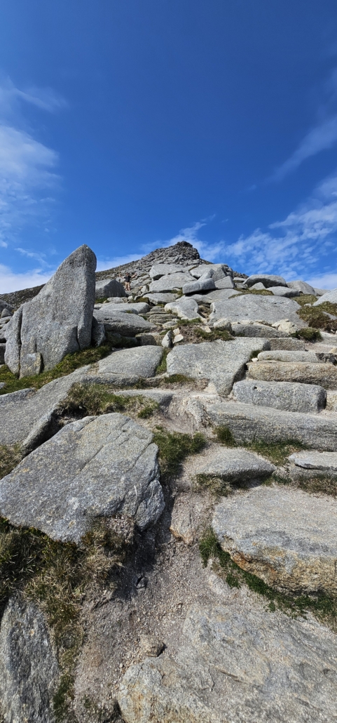 The rocky path up Goatfell