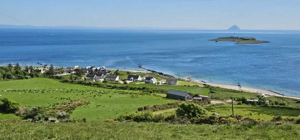 View down over Kildonan on Arran