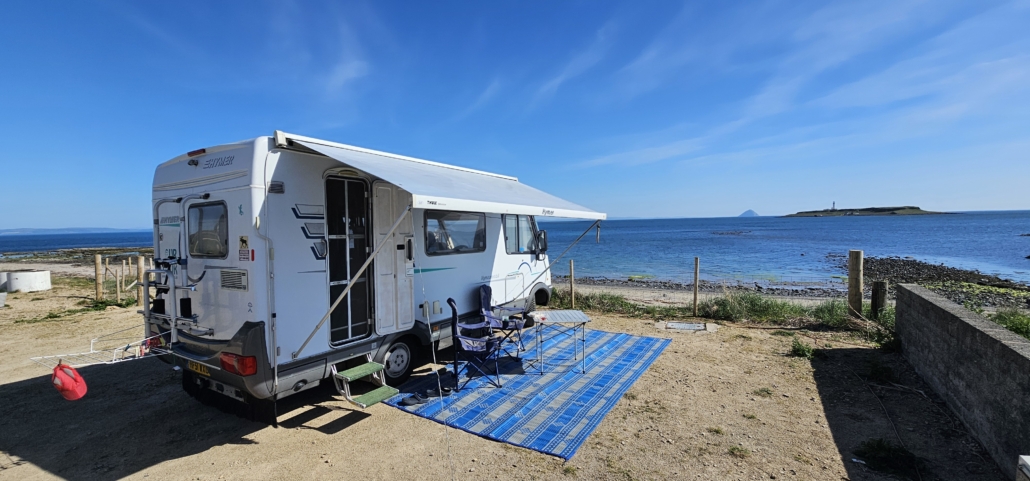 Motorhome at Seal Shore Campsite on Arran
