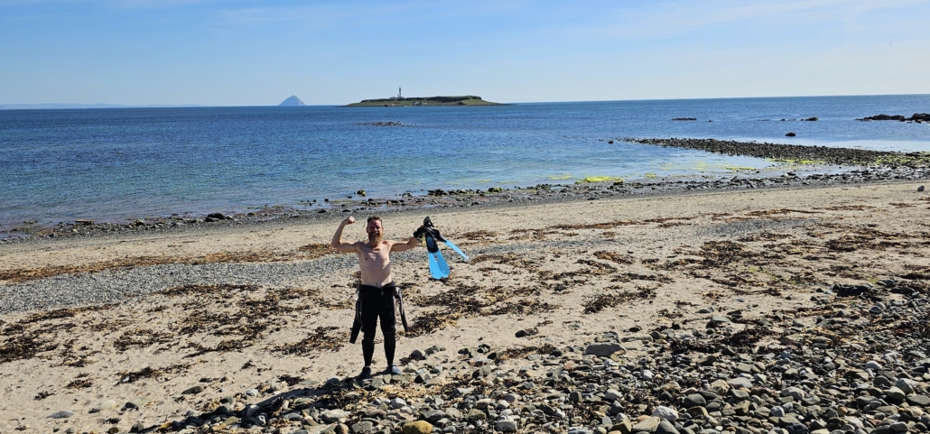 Snorkeling at Seal Shore Campsite on Arran