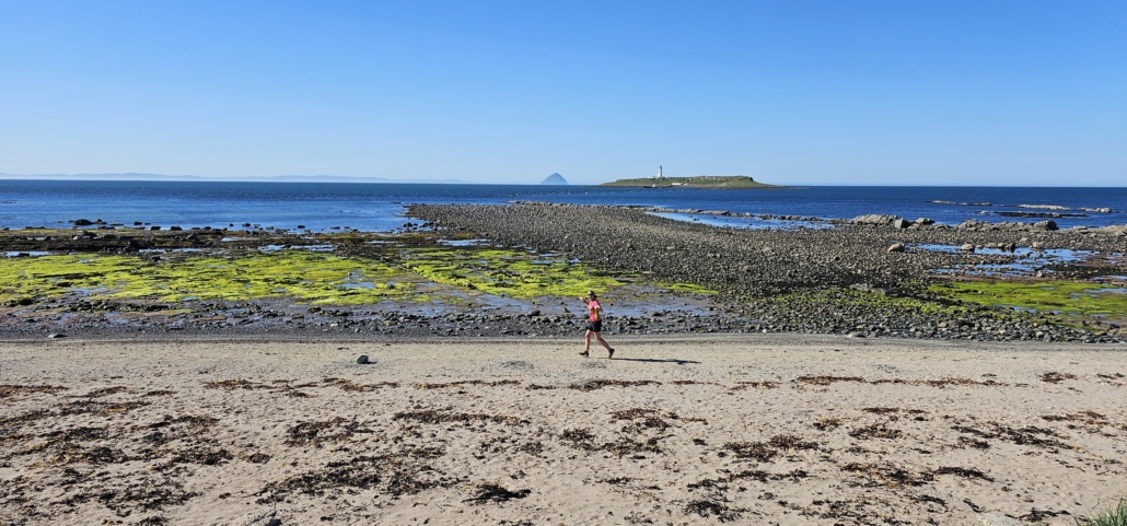 Ju went out running this morning along the beach and coast road