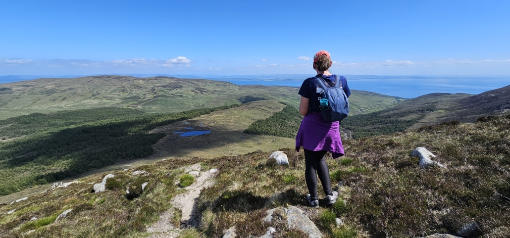 Blue skies in Scotland Hiking