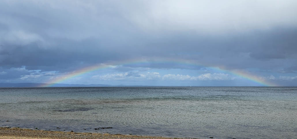 Rainbow over the sea