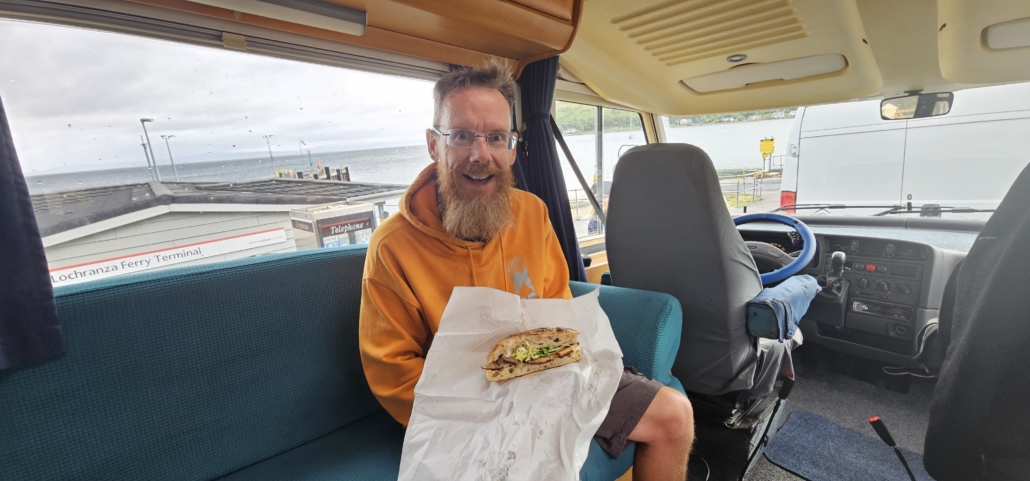 Jay with huge sandwich