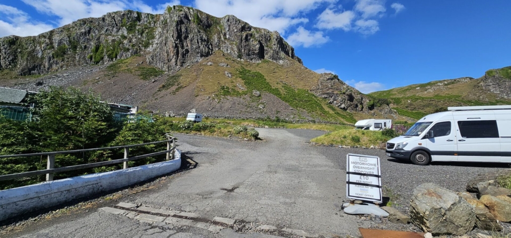 Official motorhome overnight parking at Ellenabeich (Easdale)
