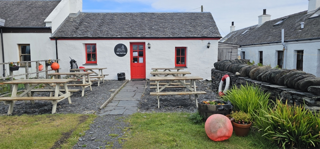 Easdale slate island, the Puffin bar